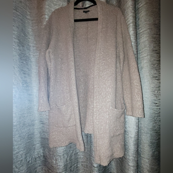 Torrid Womens 3X Beige Cardigan Open Front Tunic Lightweight Stretch Casual - Picture 6 of 6